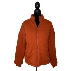 ANYBODY Oversized Puffer Jacket Quilted Cotton Blend Boxed Style Size S